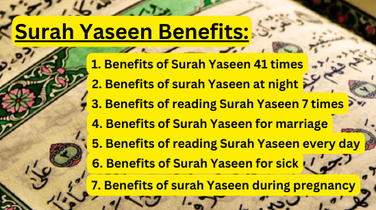 Benefits of Surah Yaseen