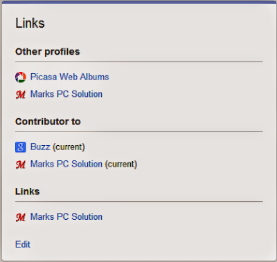 Google+ Profile Links Sections 