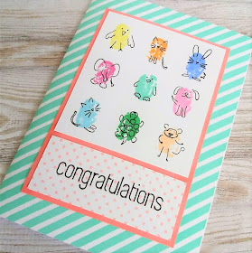 Girly card with the Fingerprint Doodles stamp set from SSS