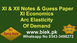 XI Economics Arc Elasticity Of Demand
