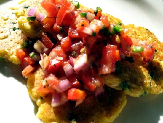 Corn Pancakes with Fresh Chunky Salsa