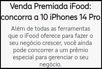 Promoção Venda Premiada iFood 2023