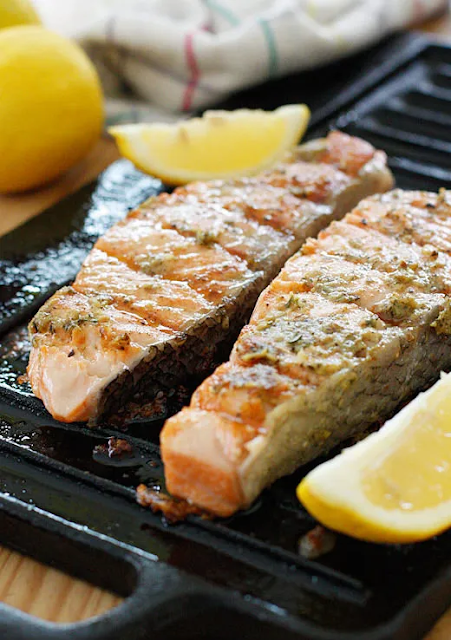 grilled fish with herbs