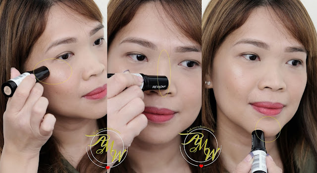 a photo of Photoready Insta-Fix Highlight Stick in Gold Light and Revlon Insta-Fix blush in Berry Kiss 