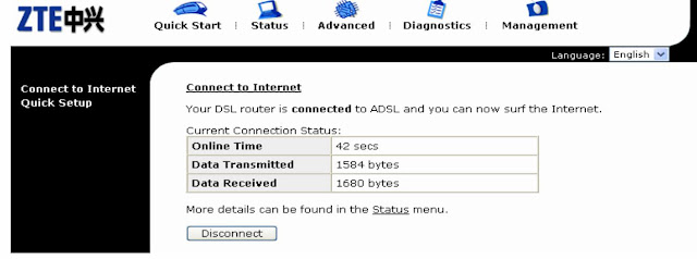 DSL Router Connected