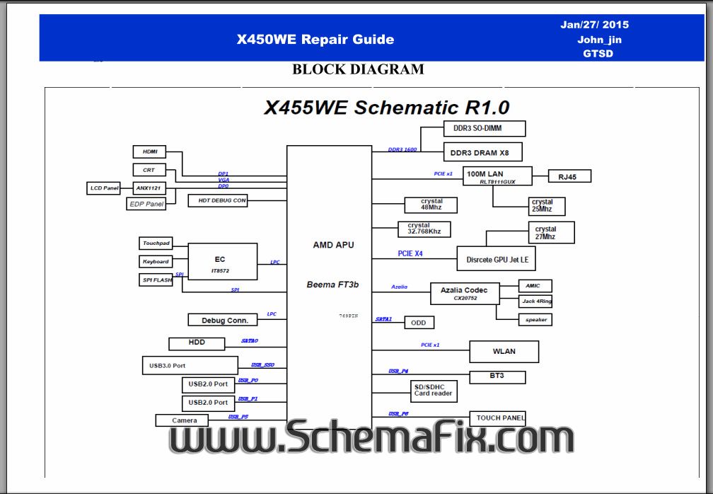 Asus X455WE Schematic