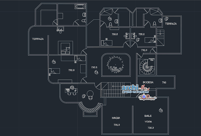 Single family home in AutoCAD 