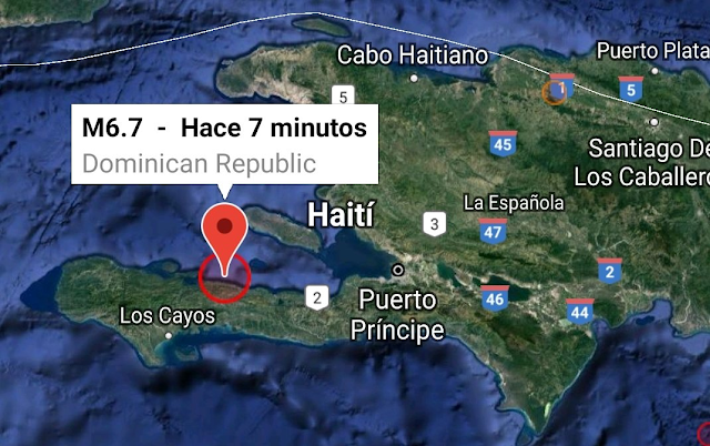 Sismo de 7.0 sacude Haití; se siente fuerte en gran parte de República Dominicana