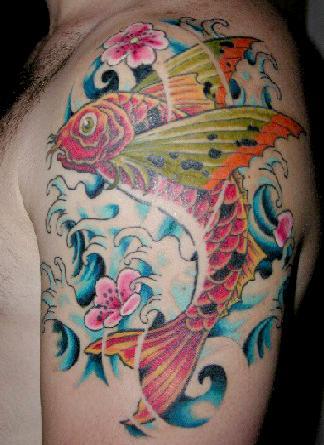 Koi fish tattoo on shoulder blade Tattoo Tags Fish Tattoos 