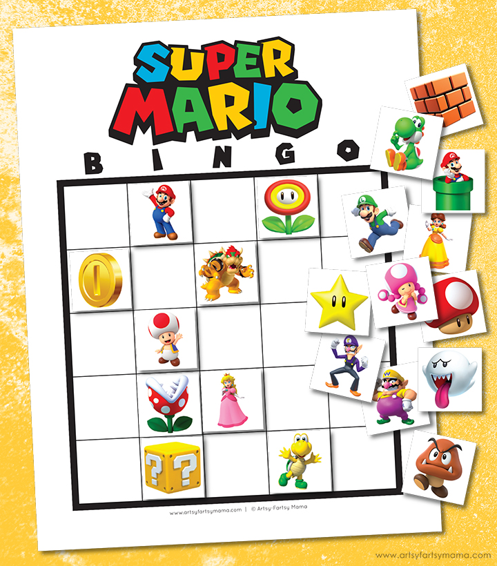 Free Printable Super Mario Bingo