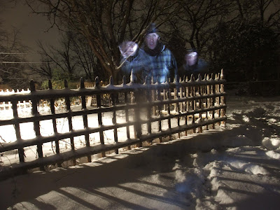 multiple ghost images, person, night photography, exposure