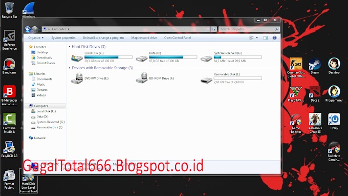 Cara Mengembalikan Size Kapasitas FlashDisk Yang Berkurang di Windows