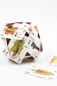 how to make cool card sculptures from playing cards- such a fun STEAM activity to try out with kids!