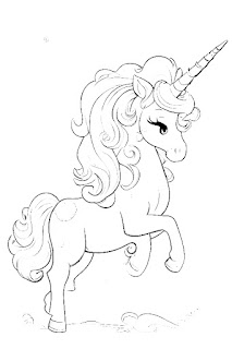 beautiful magnificent unicorn on a cloud