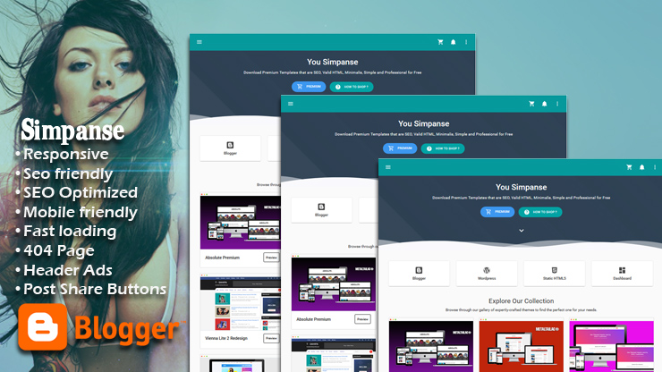 Simpanse Premium Responsive Blogger Template 