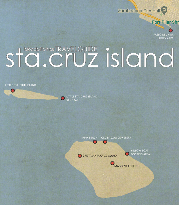 Santa Cruz Island Zamboanga Tourist Map