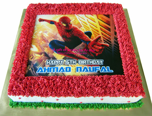 Birthday Cake Edible Image Spiderman