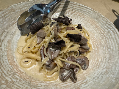 Atout, wild mushroom linguine black truffle