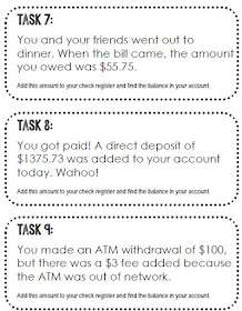 Check Book Task Cards