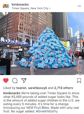 Kind Snacks Sugar Visual on Times Square