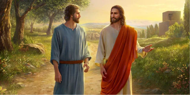 ilustrasi Tuhan Yesus berbicara dengan Petrus