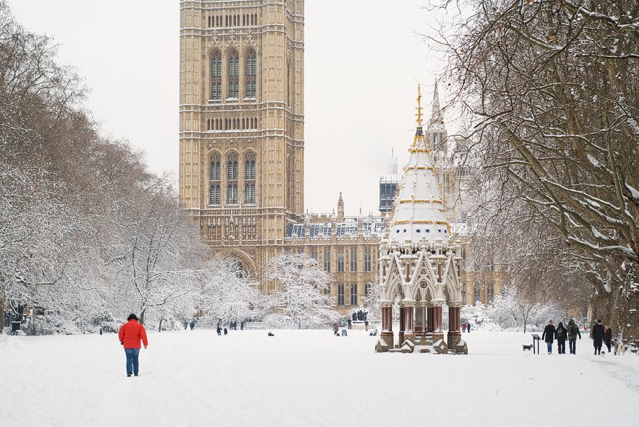 This is London...in the snow