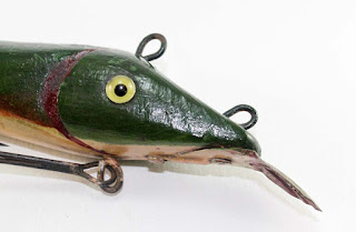 VINTAGE MARATHON 4- DOUBLE SPINNER FISHING LURE WITH FEATHER TAIL  COLLECTIBLE
