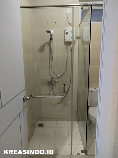 Kaca Tempered Shower dan Kaca Cermin Westafel pesanan Bpk Ahmad Mulyono di Sentul City