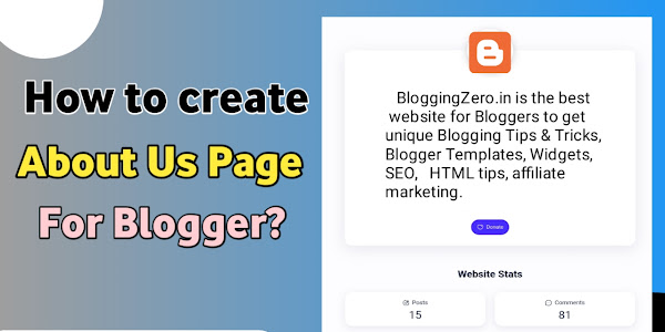 How to create stylish About Us page for Blogger? 