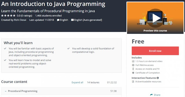 [100% Free] An Introduction to Java Programming