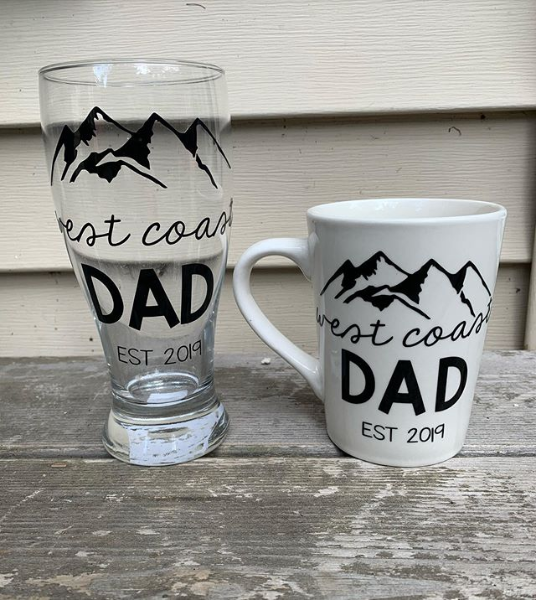 West Coast Dad Glass and Mug