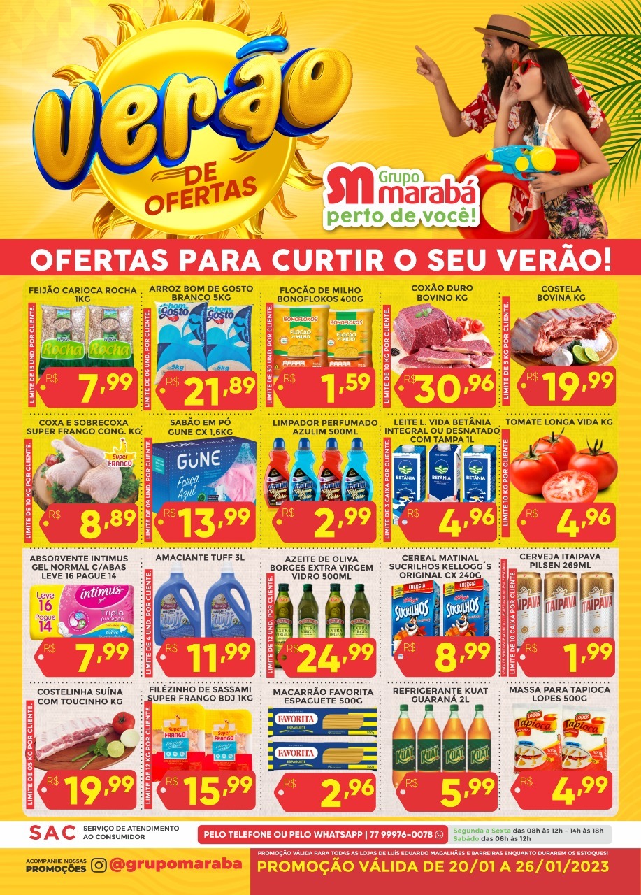 Verão de ofertas é no Grupo Marabá!