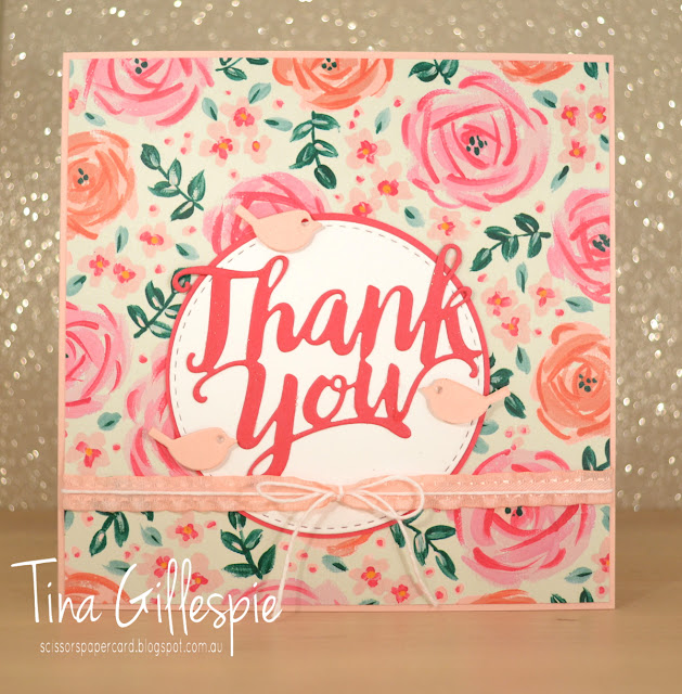 scissorspapercard, Art With Heart, Colour Creations, Tropical Chic, Garden Impressions, Thank You Thinlit, Well Said Framelits