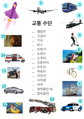 Vehicles : A Matching Puzzle for Korean Learners