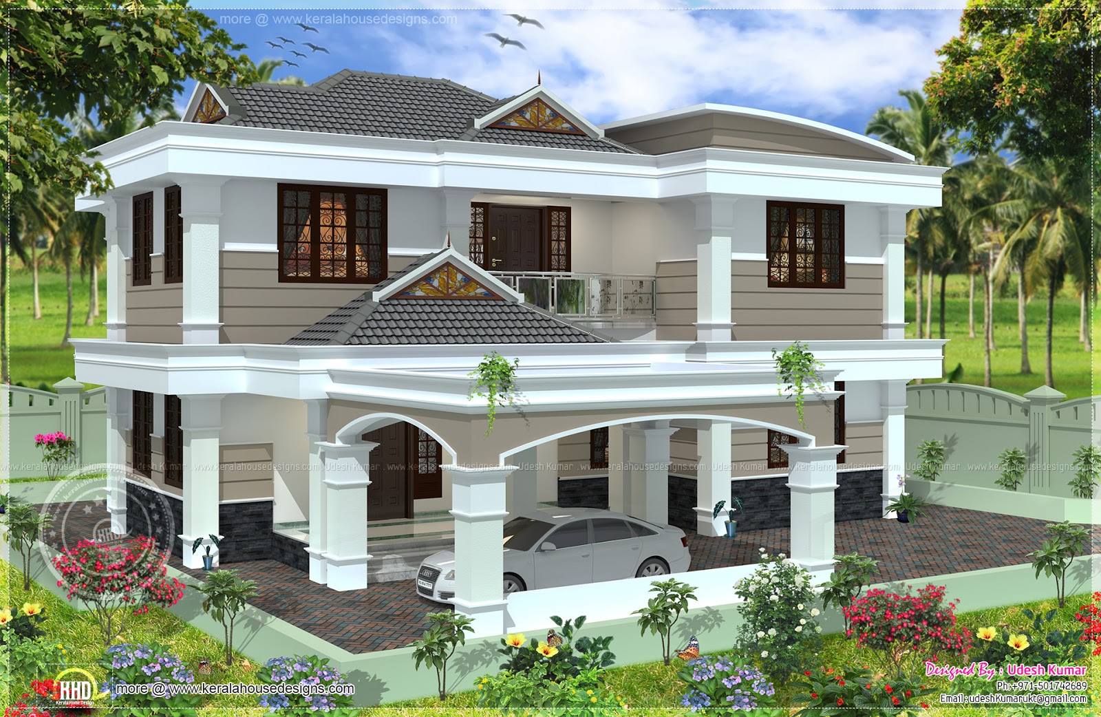 Double Storey House  Plans  With Balcony  Modern House 