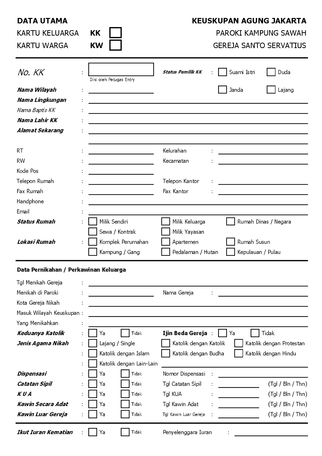 Database Umat Katolik Indonesia