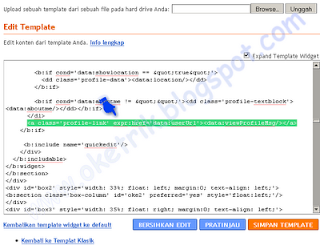 Menambah Status YM di Gadget Profil