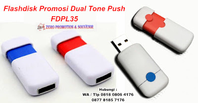 WOW KEREN!! Flashdisk Promosi Dual Tone Push FDPL35 