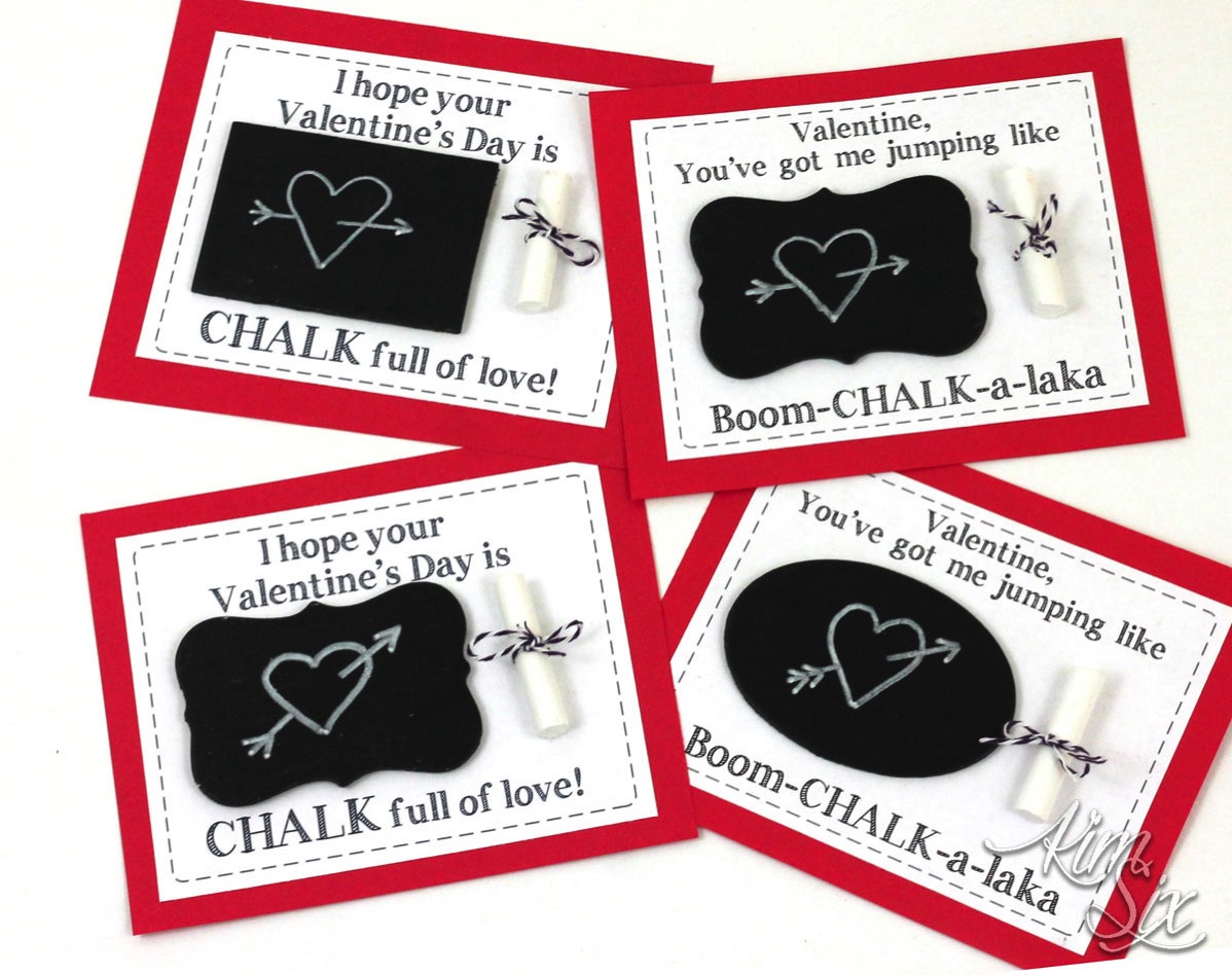 Chalkboard printable valentines