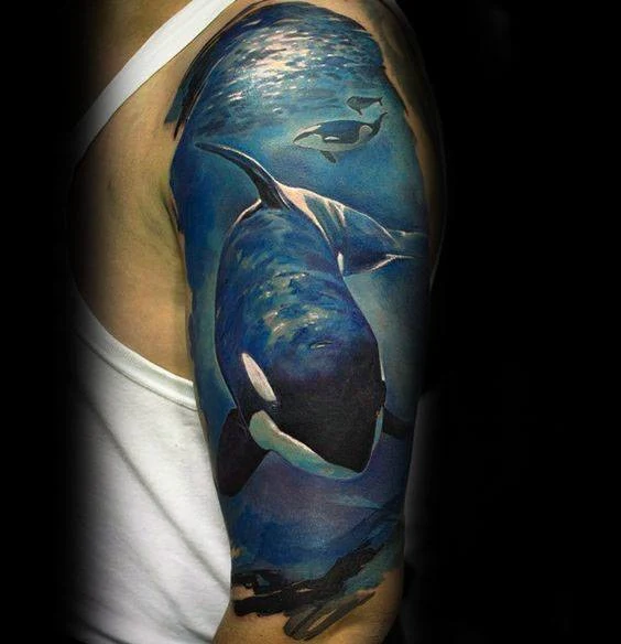 tatuajes de orcas la ballena asesina
