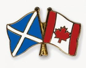 Climbing My Family Tree: Scottish & Canadian flags pin