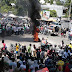 Haitianos protestan contra medidas dominicanas por el canal y piden salida de Ariel Henry.