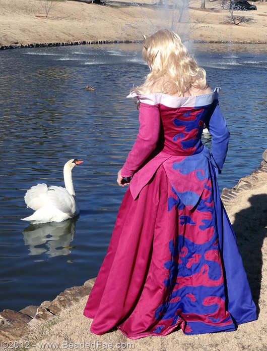 Princess Aurora's Pink and Blue Gown (Back with Swans)