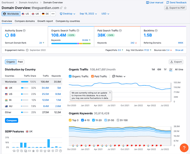 جموعات أدوات SEMrush عبارة عن مجموعة من التقارير والأدوات المختلفة التي يمكنك تخصيصها لمساعدتك على فهم حملتك بشكل أفضل. عند استخدام مجموعة أدوات ، يمكنك الوصول إلى مجموعة متنوعة من التقارير والأدوات. على الرغم من أنك قد لا تحتاج إلى كل واحدة معروضة ، فلديك خيار تخصيص مجموعة الأدوات الخاصة بك لتناسب عملك. عندما تبدأ في استخدام SEMrush لأول مرة ، قد لا تعرف الأدوات التي تحتاجها. لمعرفة الأدوات المناسبة ، فكر في خطتك وأهدافك. ما الذي تحاول تحقيقه من خلال حملة تحسين محركات البحث الخاصة بك ، وما الأدوات التي ستساعدك على تحقيق هذا الهدف بشكل أفضل؟ توجد مجموعات أدوات لجميع الطرق التي يقدمها SEMrush ، لذلك ستحتاج إلى اختيار الأدوات الأفضل لحملتك. أيضًا ، لا تشعر بأنك مضطر لاستخدام عدد معين من الأدوات. الجزء الأكثر أهمية هو أنك تختار الأدوات التي ستساعدك على مراقبة نجاح حملتك.