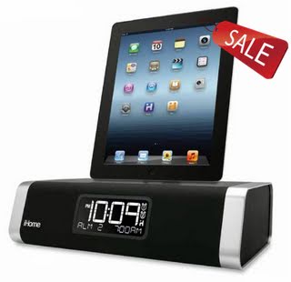 iHome App-Enhanced Dual Alarm Stereo Clock Radio Docking Station with Remote for iPad/iPhone/iPod (iD45BZ)