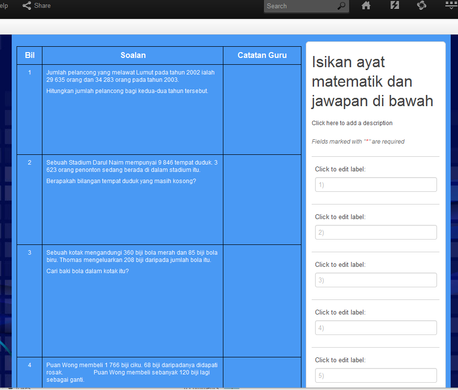 Dunia Pendidikan Ku: BAHAN SITE VLE FROG MATEMATIK TAHUN 5 