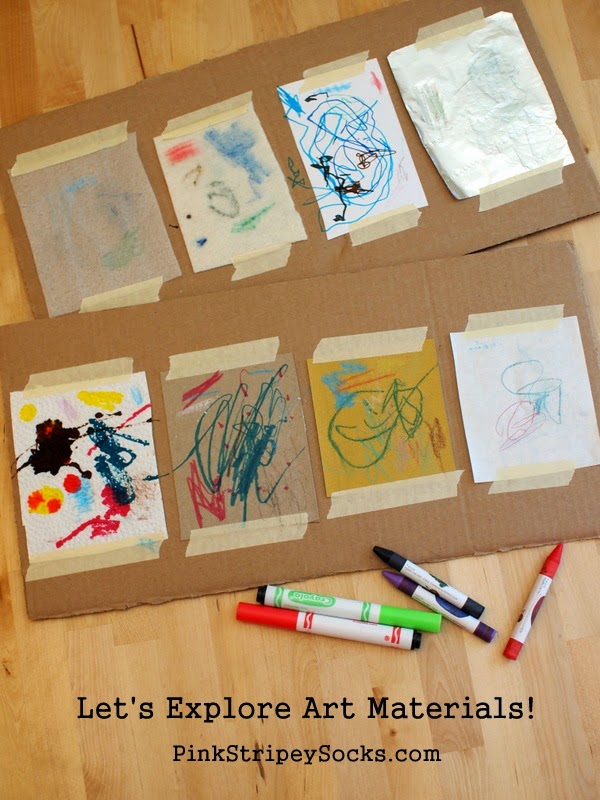how to explore different art materials with kids in a scientific way