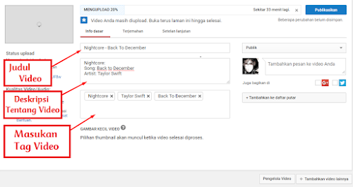  isi judul, deskripsi dan tag video di Youtube