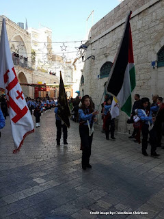 Parade Natal warga Arab di Betlehem Palestina