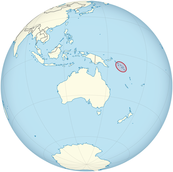 Letak negara Kepulauan Solomon
